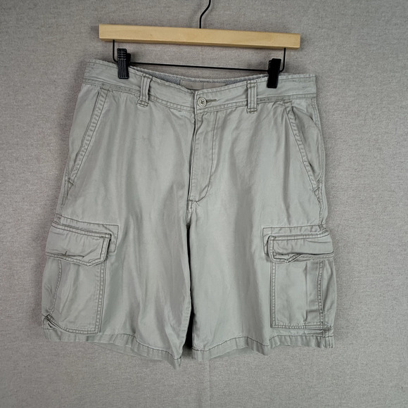 Vintage Old Navy Mens Cargo Shorts Size 34 Loose Fit Utility Y2K Baggy Preppy - Picture 1 of 10